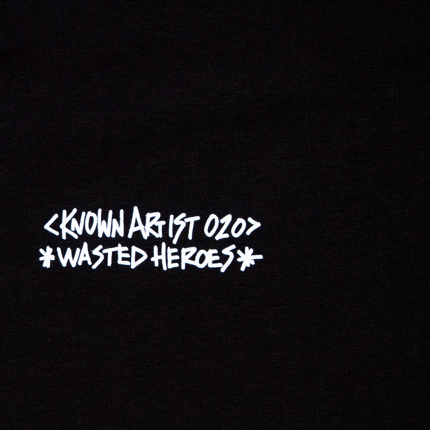 Known Artist 020 Front Print - Tshirt - Black