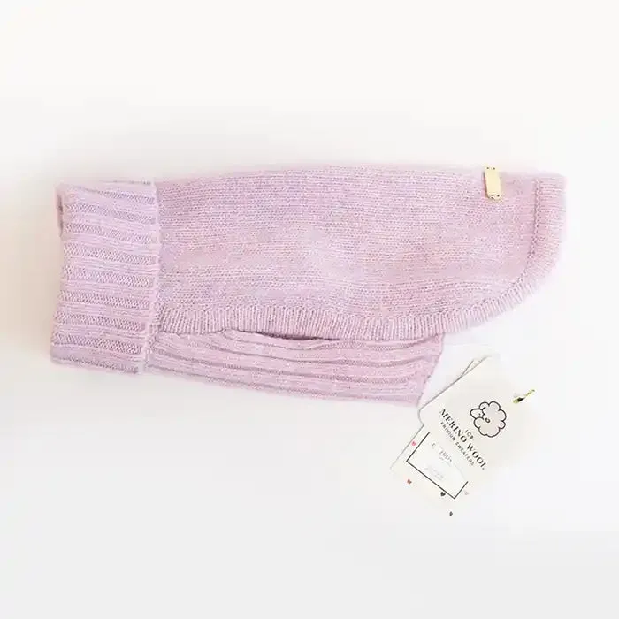 Lavender Merino Wool Dog Sweater