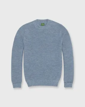 Link-Stitch Crewneck Sweater in Glacier Superfine Alpaca