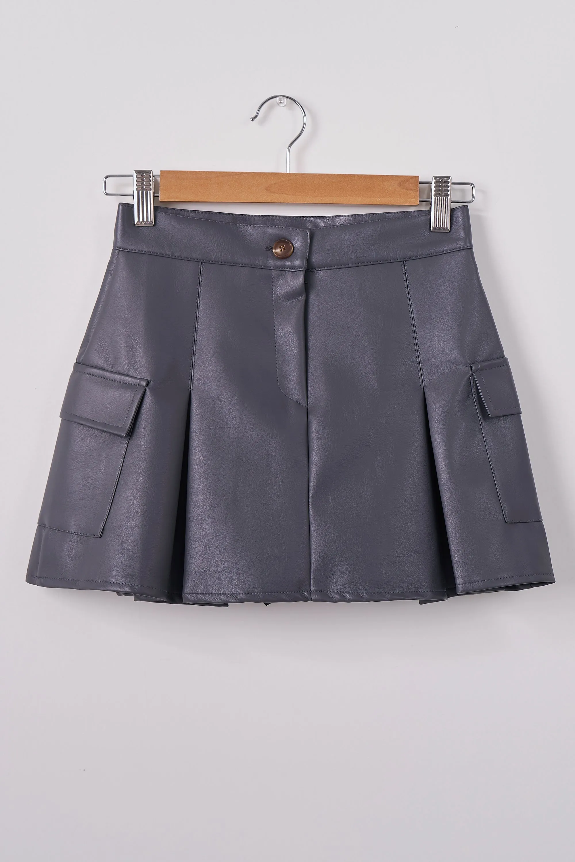 Liz Pleather Mini Skort