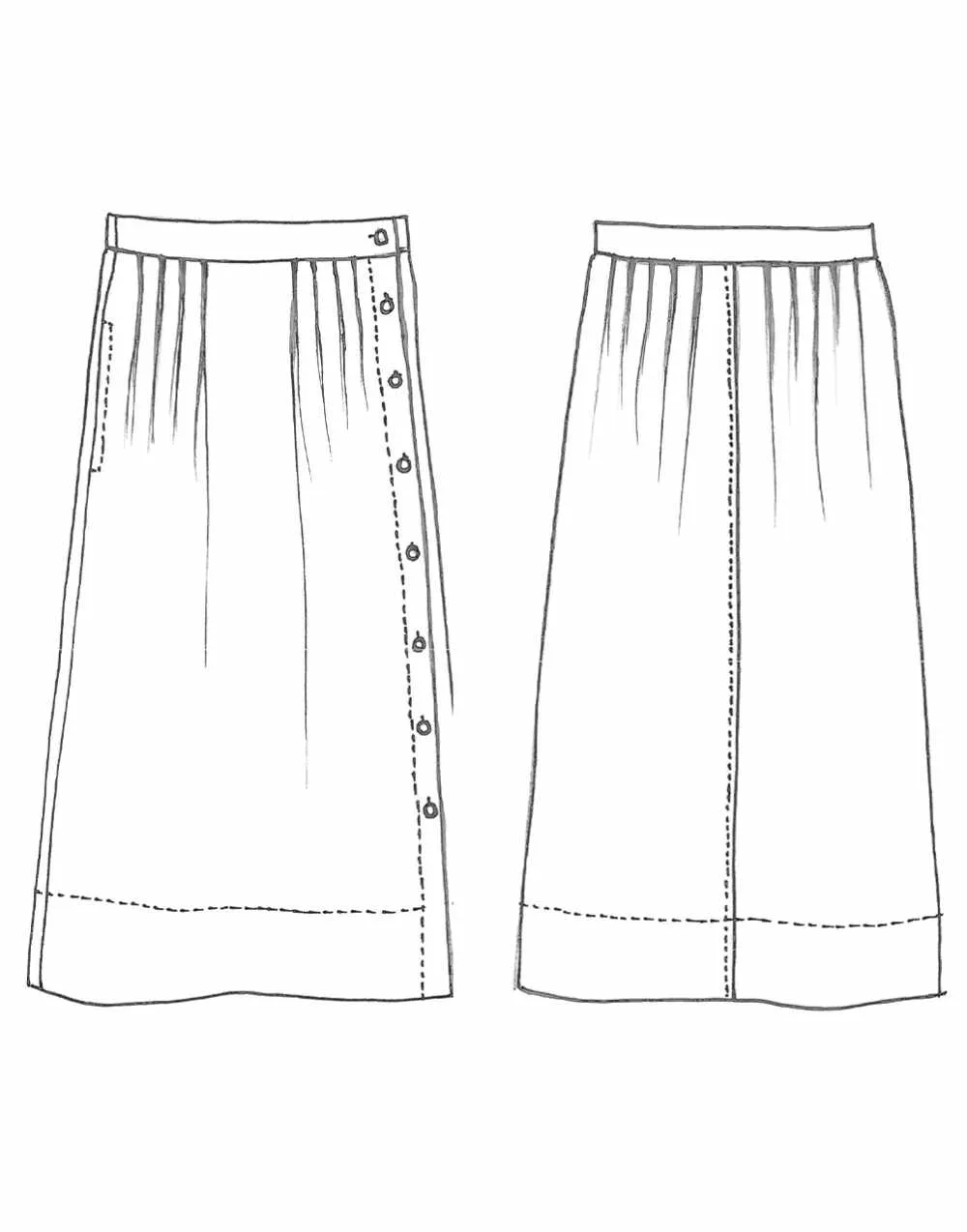 Madden Skirt Sewing Pattern, Tessuti