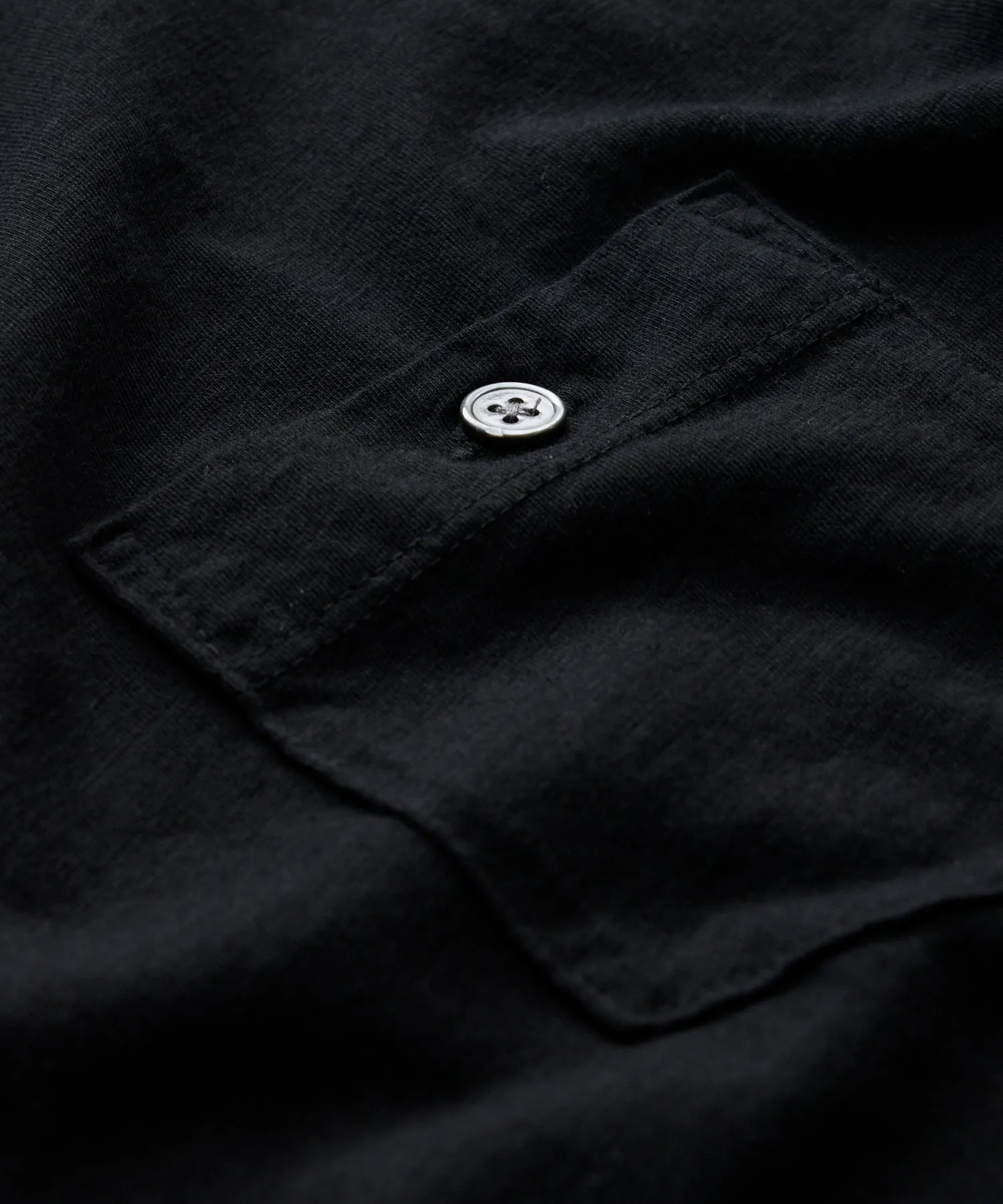 Made in L.A. Homespun Slub Pocket Tee in Black