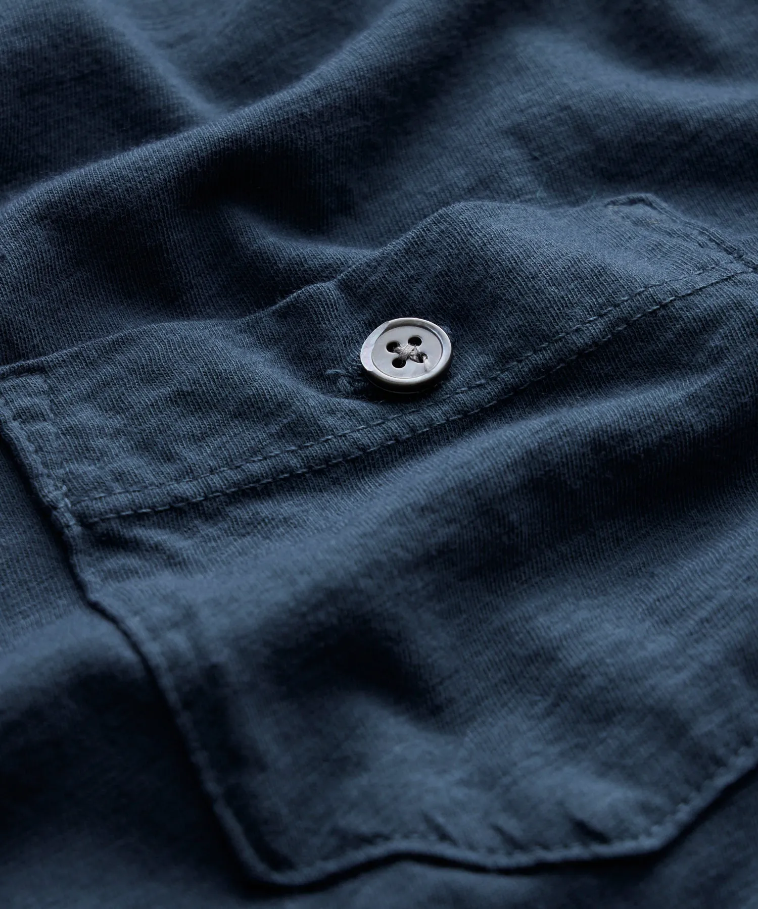 Made in L.A. Homespun Slub Pocket Tee in Original Navy