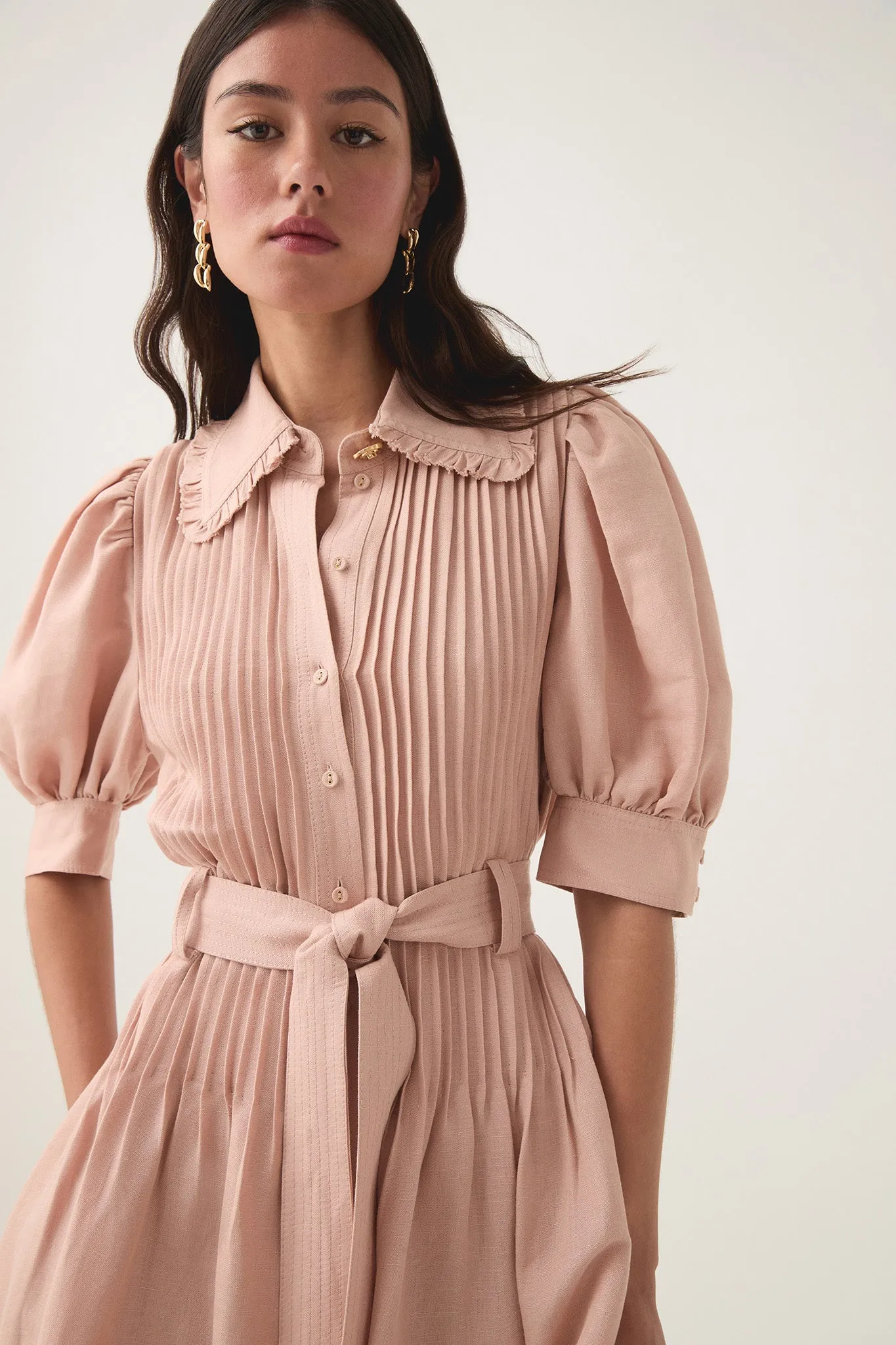 Madeleine Belted Midi Dress