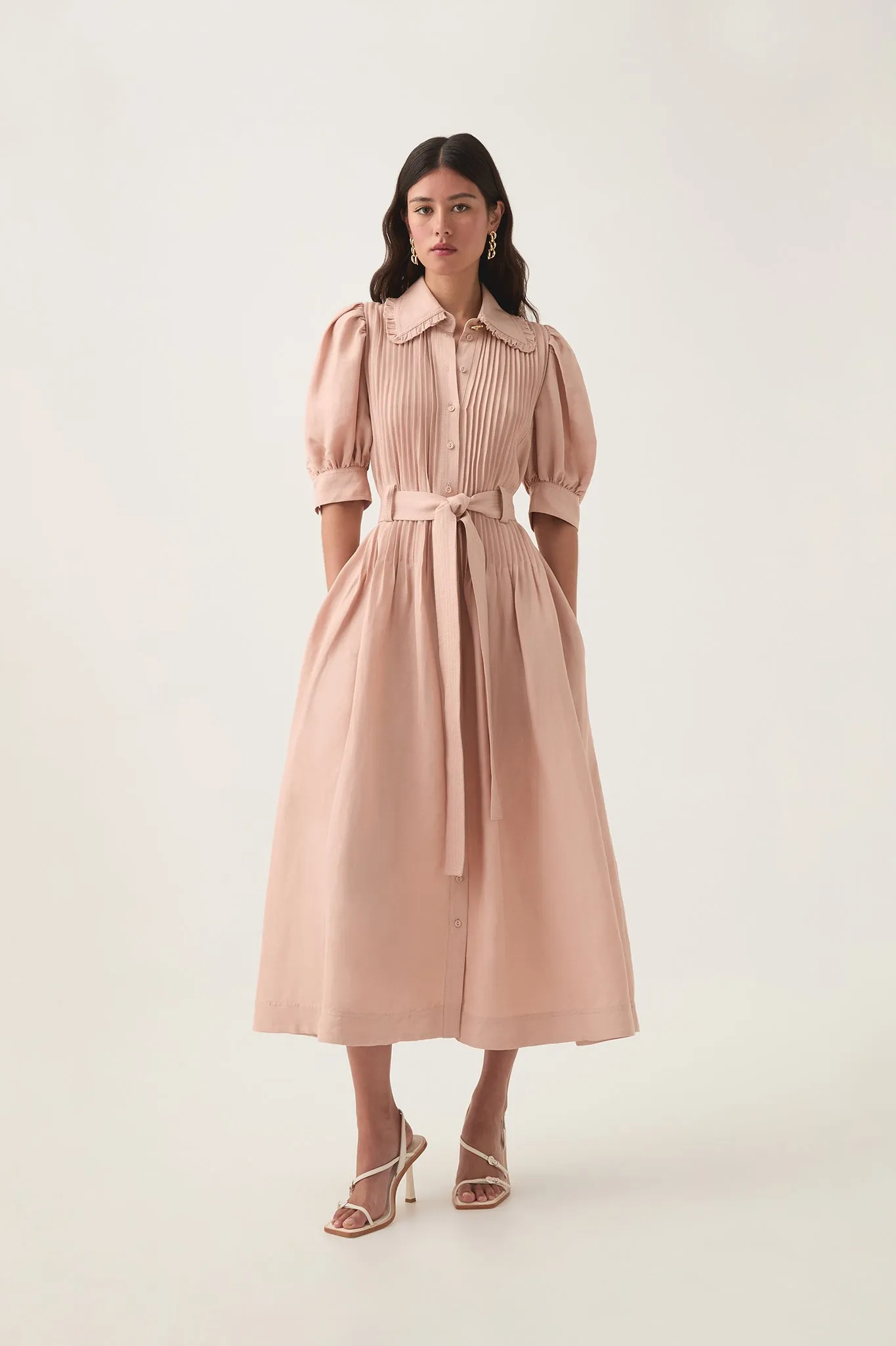 Madeleine Belted Midi Dress