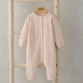 Mamas and Papas Pink Knitted Romper