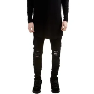 Men Designer's Skinny Ripped Stretch Jeans