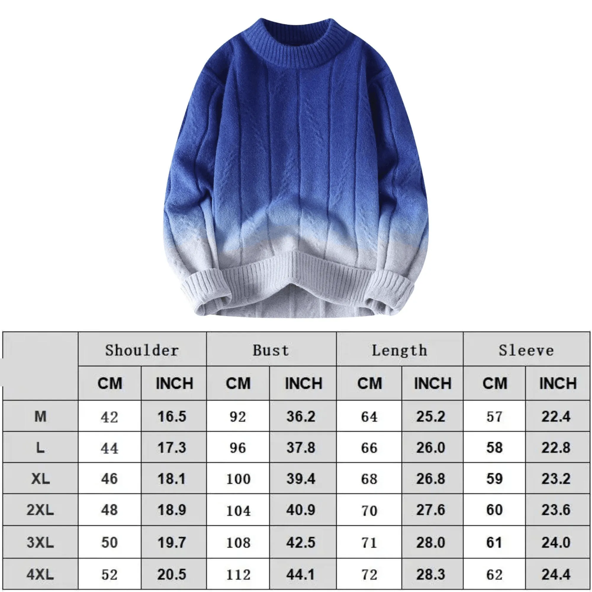 Men's Color Matching Sweaters Male Loose Round Neck Long Sleeve Sweater Men's High Quality Pullovers M-4XL