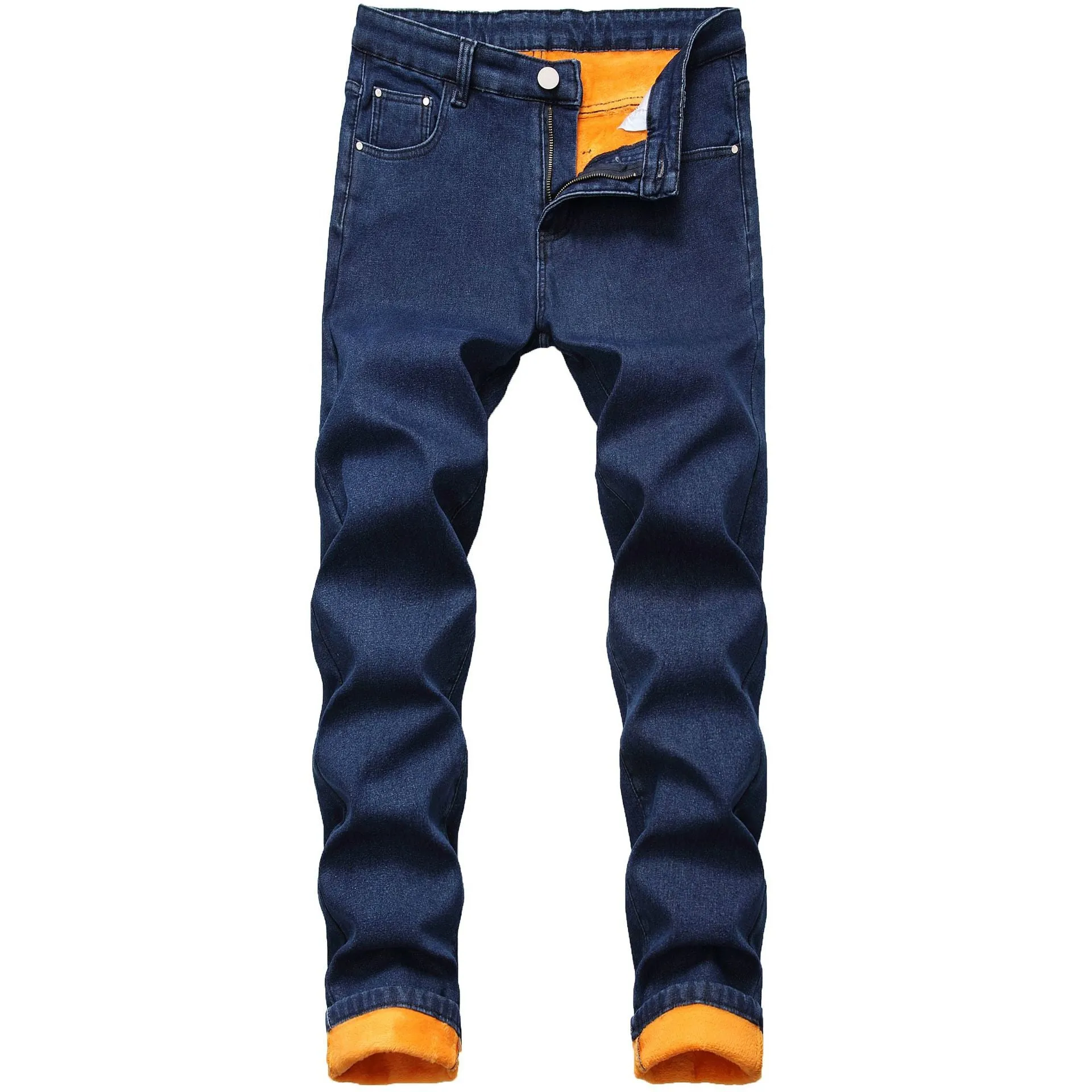 Men's Inner Lined Thickened Jeans