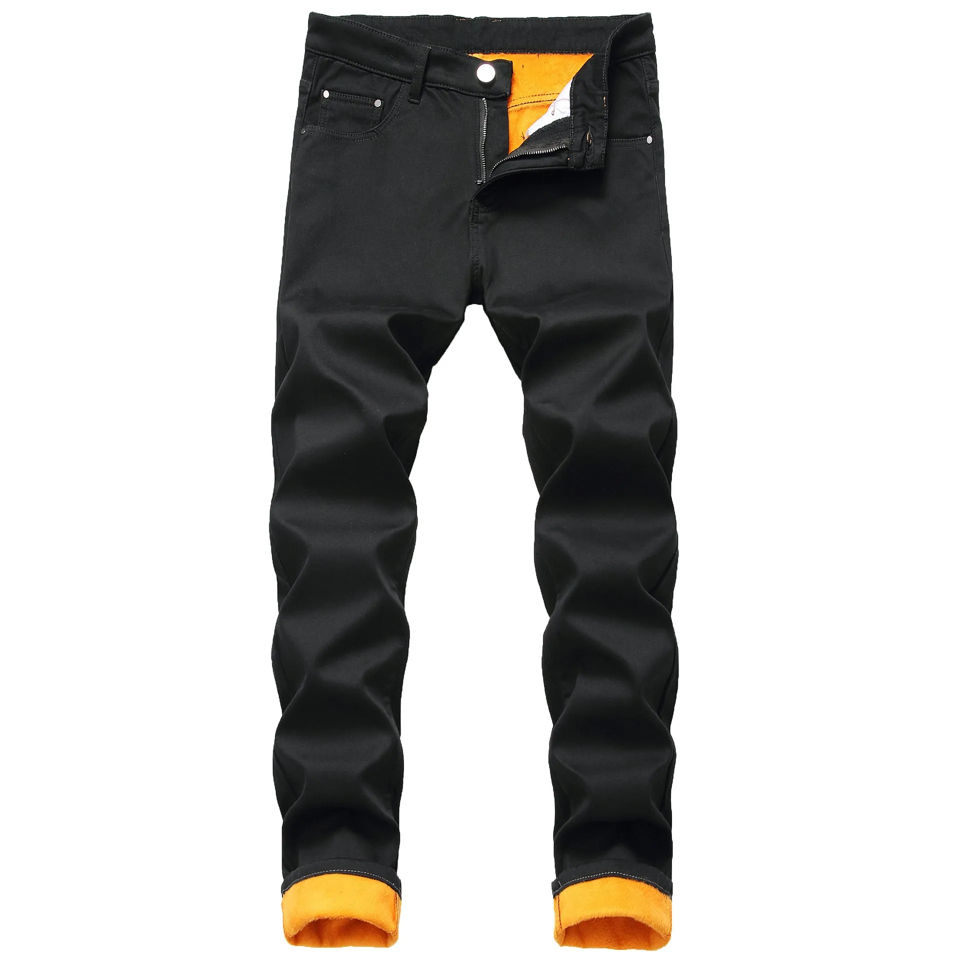 Men's Inner Lined Thickened Jeans