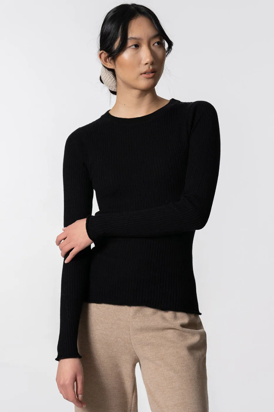 Merino Fitted Rib Sweater