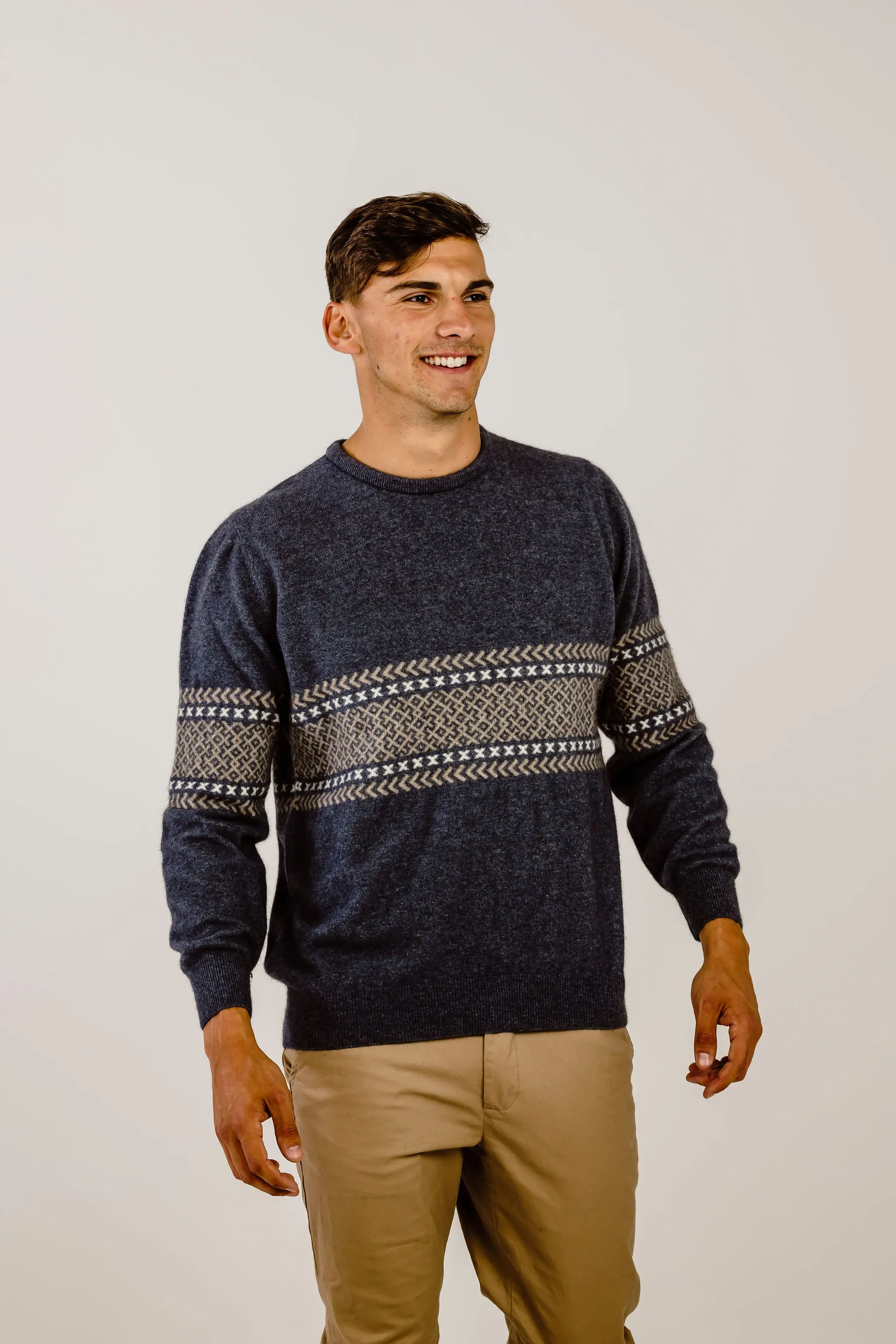 Merinosilk Fair Isle Crew Sweater