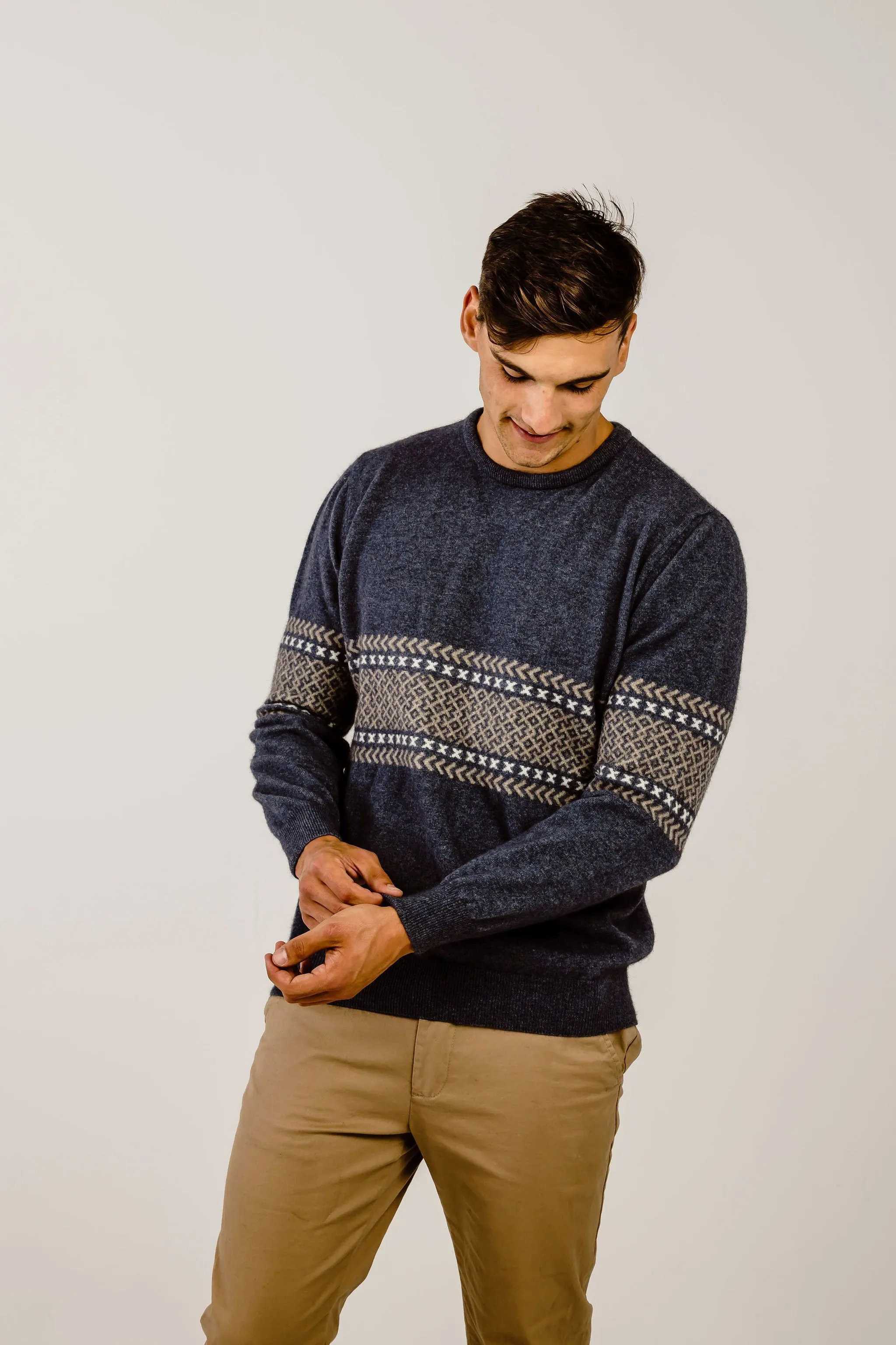 Merinosilk Fair Isle Crew Sweater