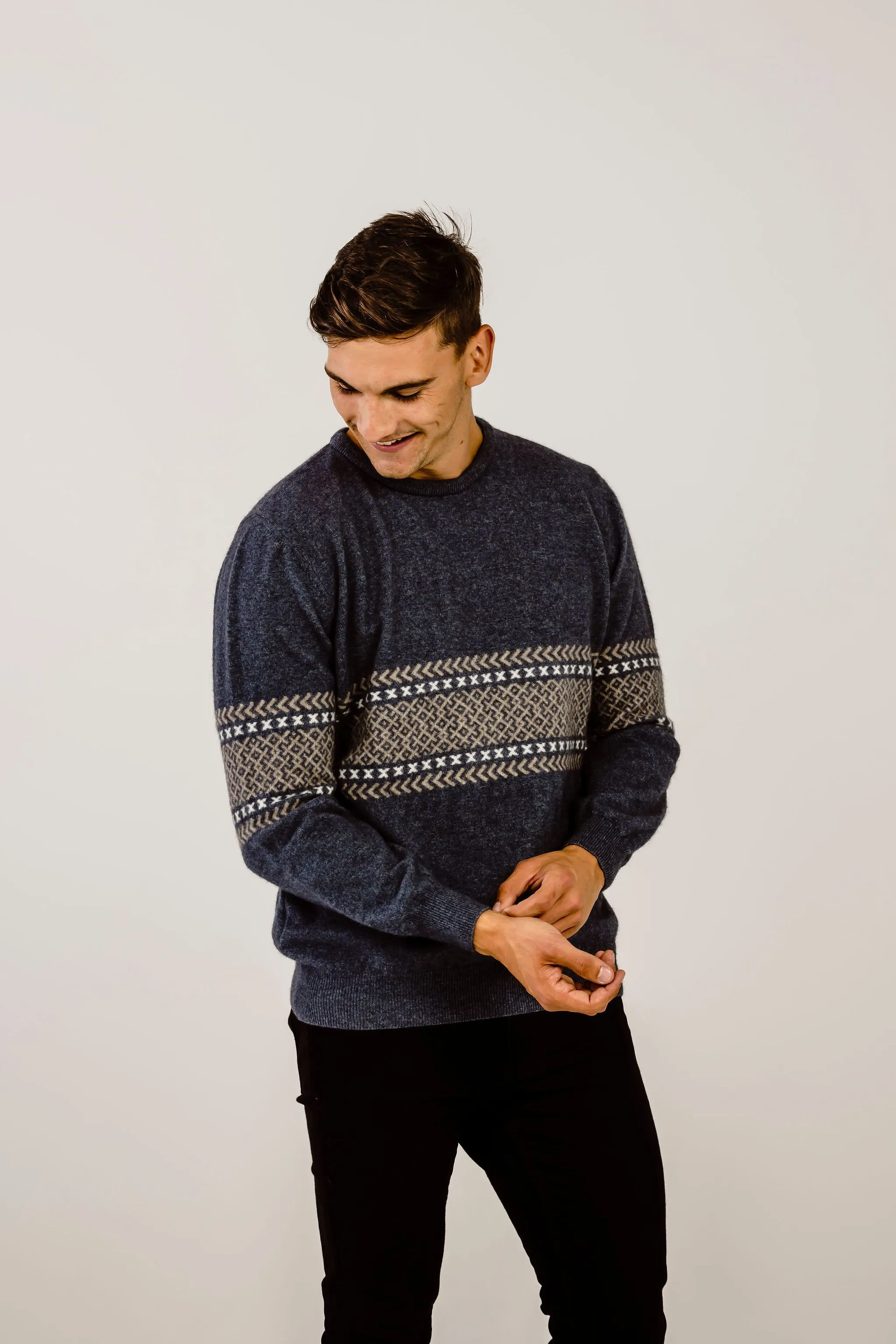 Merinosilk Fair Isle Crew Sweater