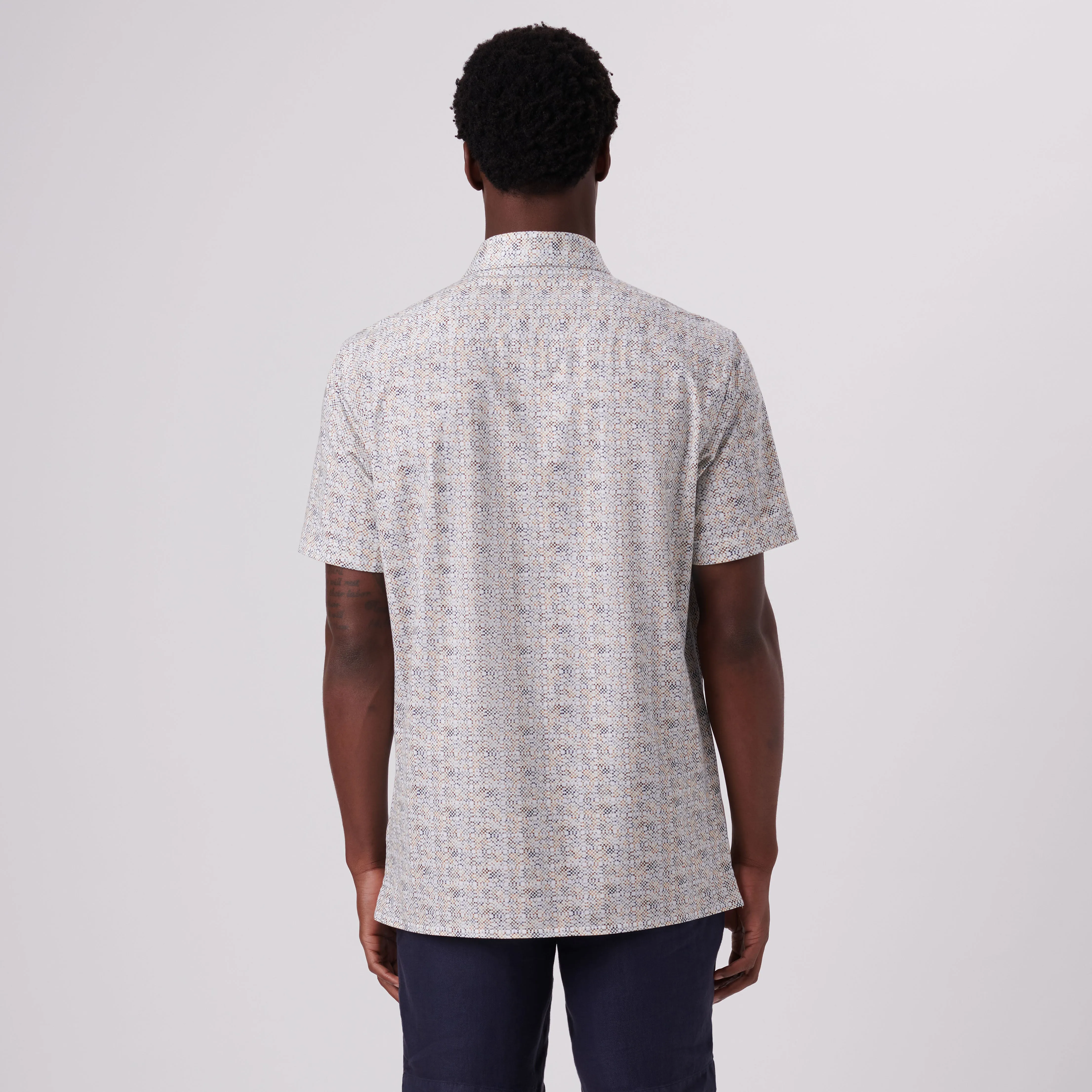 Milo Mosaic Print OoohCotton Short Sleeve Shirt