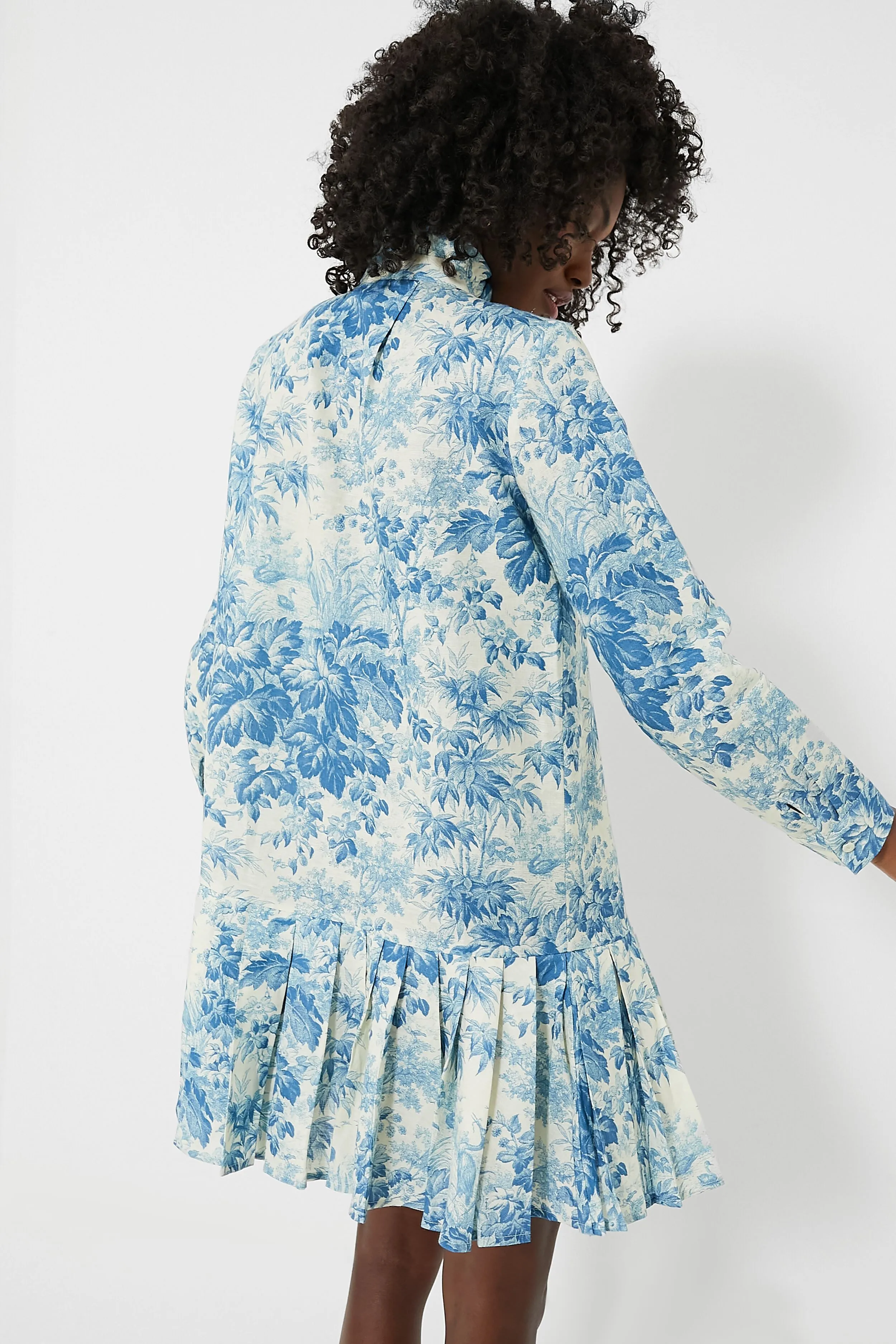 Misty Blue Toile Tate Dress