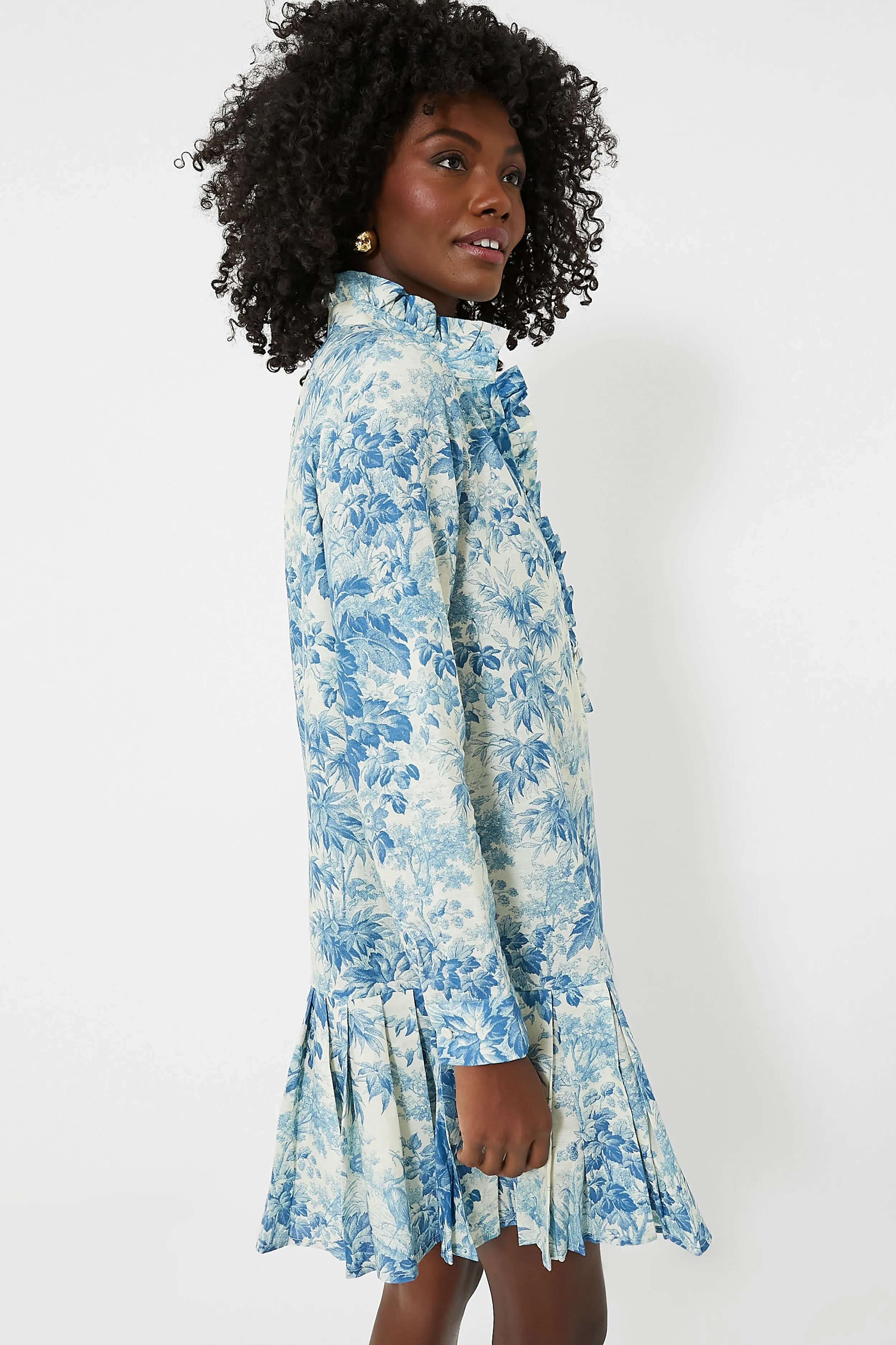 Misty Blue Toile Tate Dress