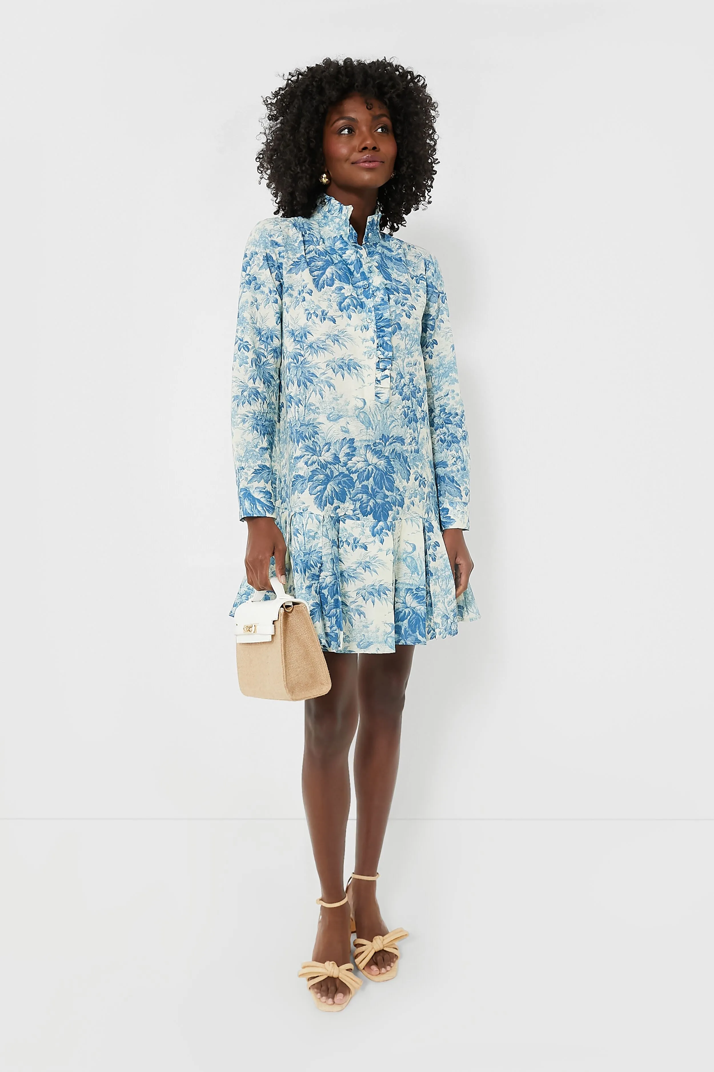 Misty Blue Toile Tate Dress