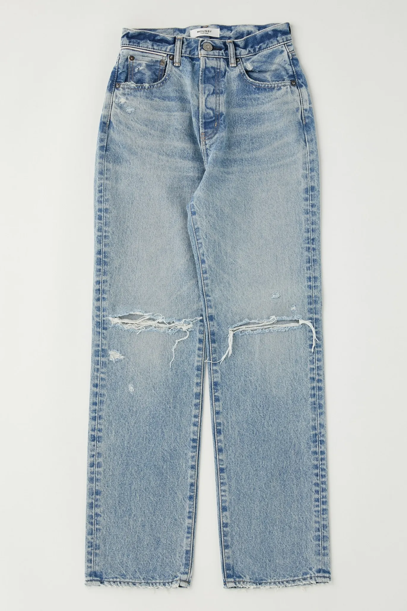 Moussy - MV Belmont Straight Leg in Light Blue