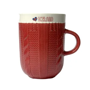 Mug knitted sweater red