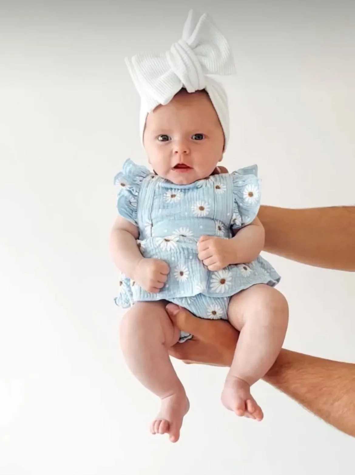 MUSLIN DAISY ROMPER - BLUE