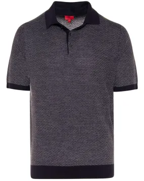 Navy and Grey Sweater Polo