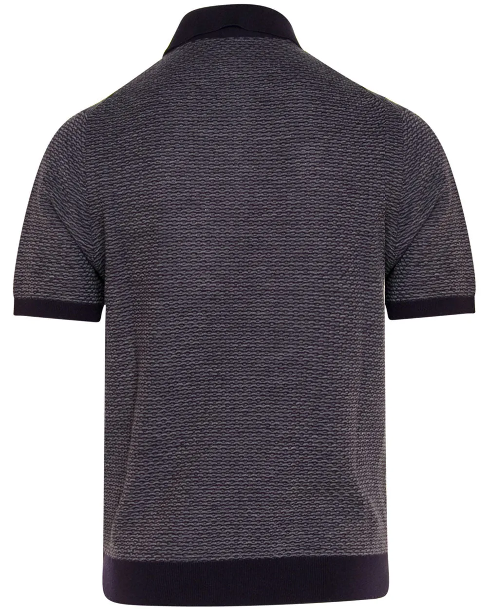 Navy and Grey Sweater Polo