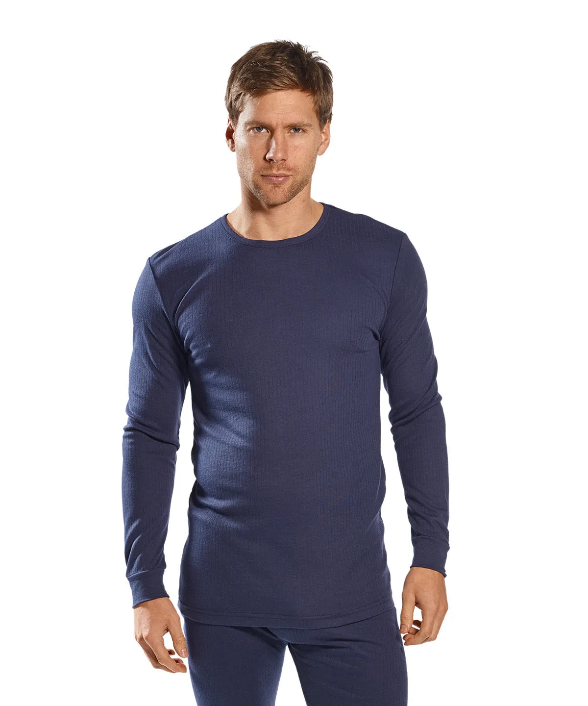 Navy - Thermal t-shirt long sleeved (B123)