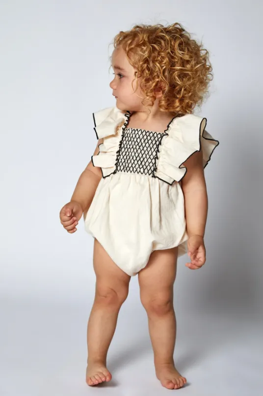 NC Moraira Ivory Smocked Romper