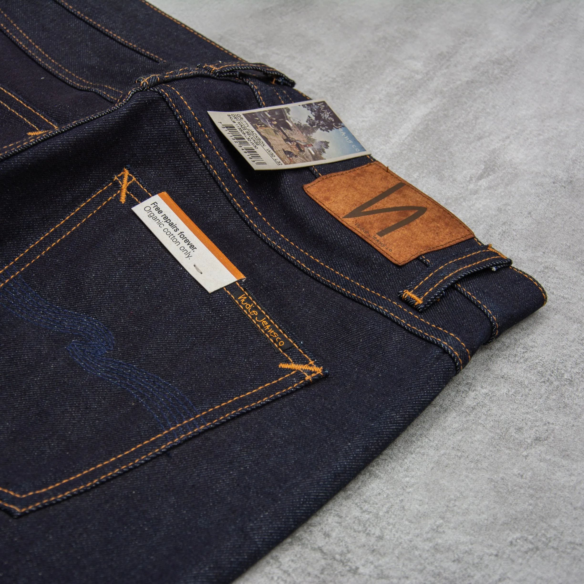 Nudie Gritty Jackson Jeans - Dry Maze Selvage