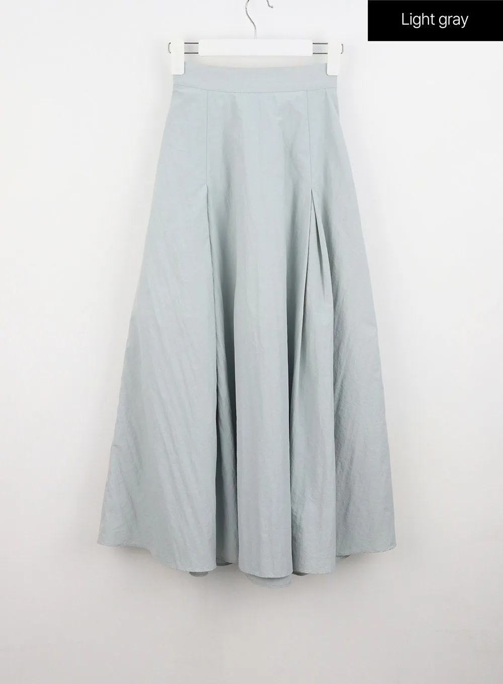 Nylon Pleated Maxi Skirt OU326