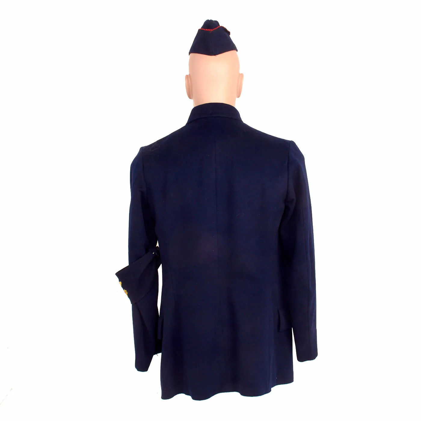 Original German WWII Reichspost Imperial Mail Postschaffner Grouping - Wool Tunic With Armband and Garrison Side Cap