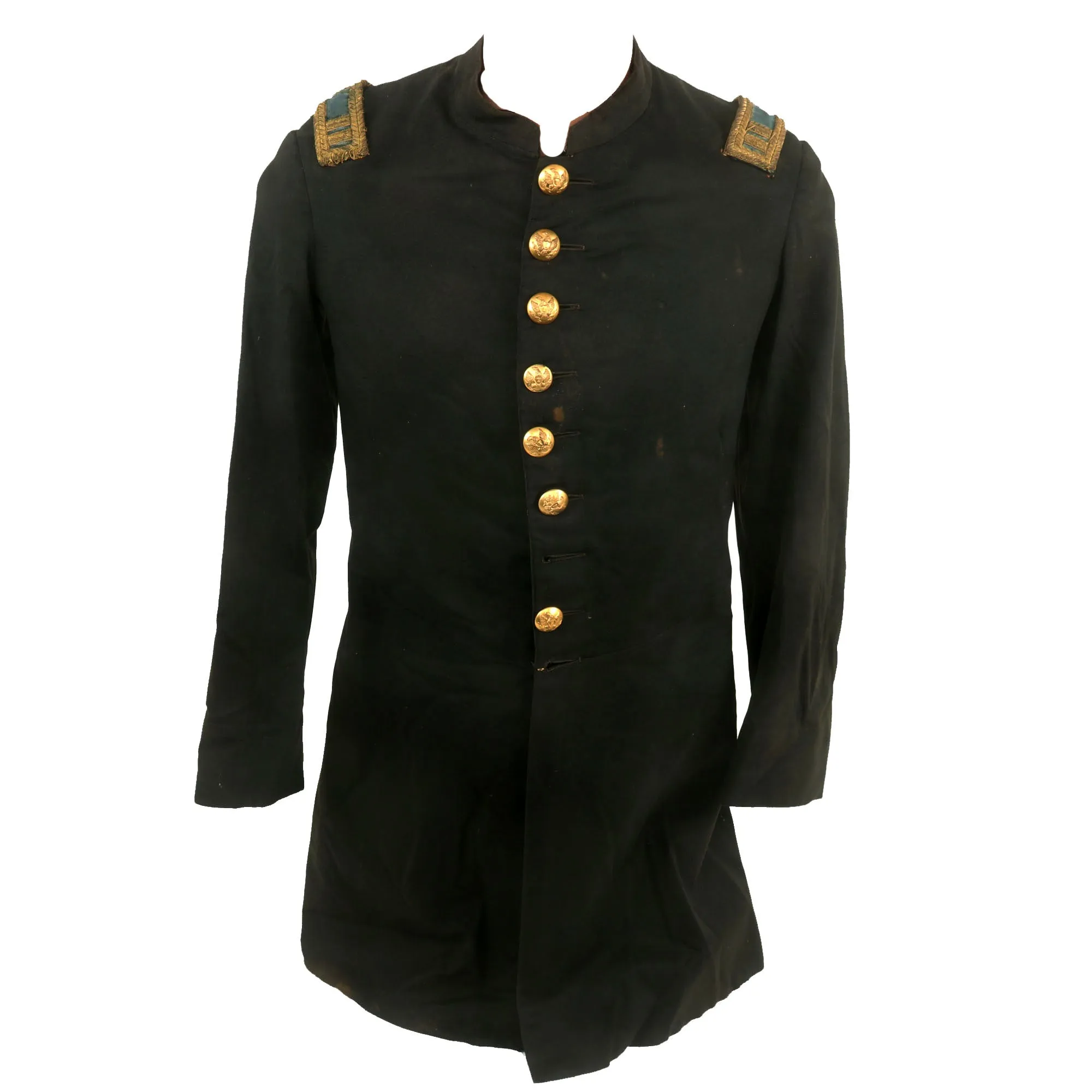 Original U.S. Civil War Rare Infantry Captain Officer’s Single Breasted Frock Coat with Shoulder Boards Named to Medal of Honor Recipient Henry H. Bingham, 140th Pennsylvania Infantry