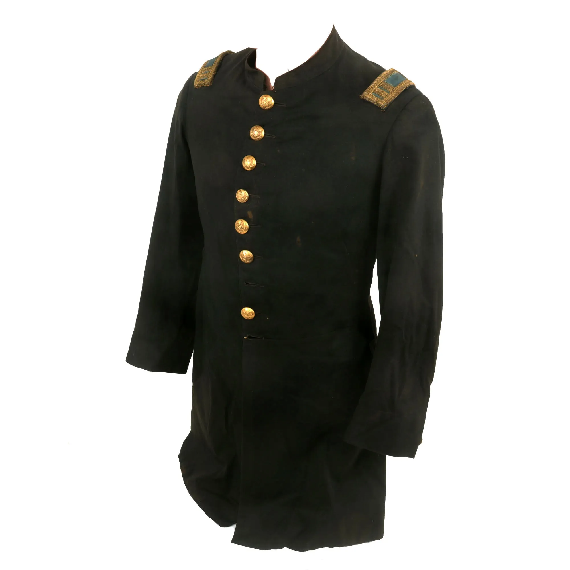 Original U.S. Civil War Rare Infantry Captain Officer’s Single Breasted Frock Coat with Shoulder Boards Named to Medal of Honor Recipient Henry H. Bingham, 140th Pennsylvania Infantry