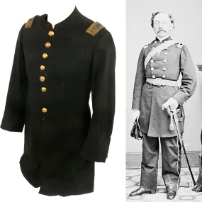 Original U.S. Civil War Rare Infantry Captain Officer’s Single Breasted Frock Coat with Shoulder Boards Named to Medal of Honor Recipient Henry H. Bingham, 140th Pennsylvania Infantry