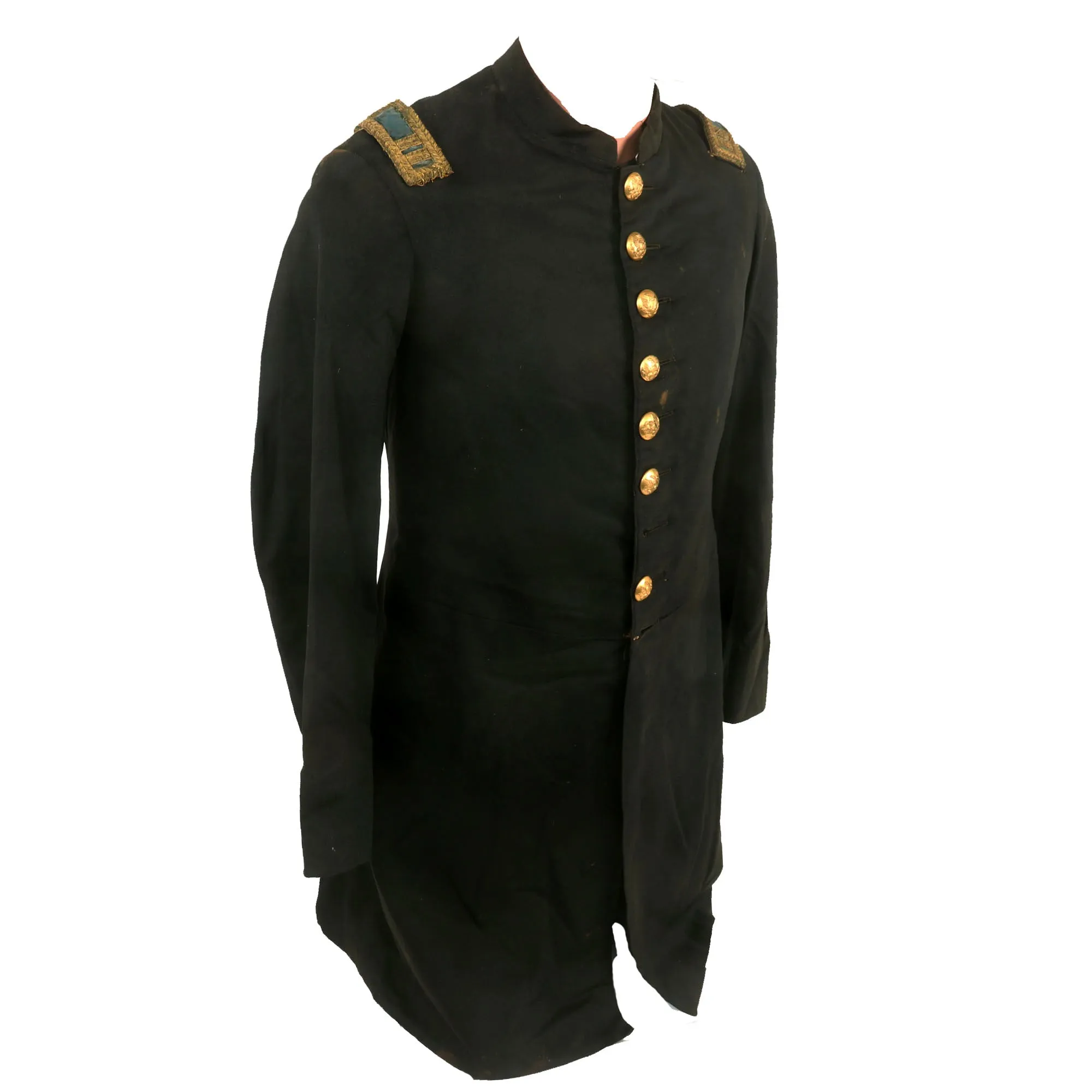 Original U.S. Civil War Rare Infantry Captain Officer’s Single Breasted Frock Coat with Shoulder Boards Named to Medal of Honor Recipient Henry H. Bingham, 140th Pennsylvania Infantry