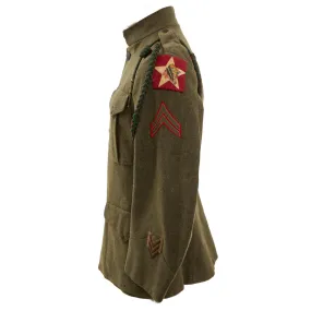 Original U.S. WWI United States Marine Corps 1st Battalion 5th Marine Regiment Patched Service Alphas Coat - Geronimo