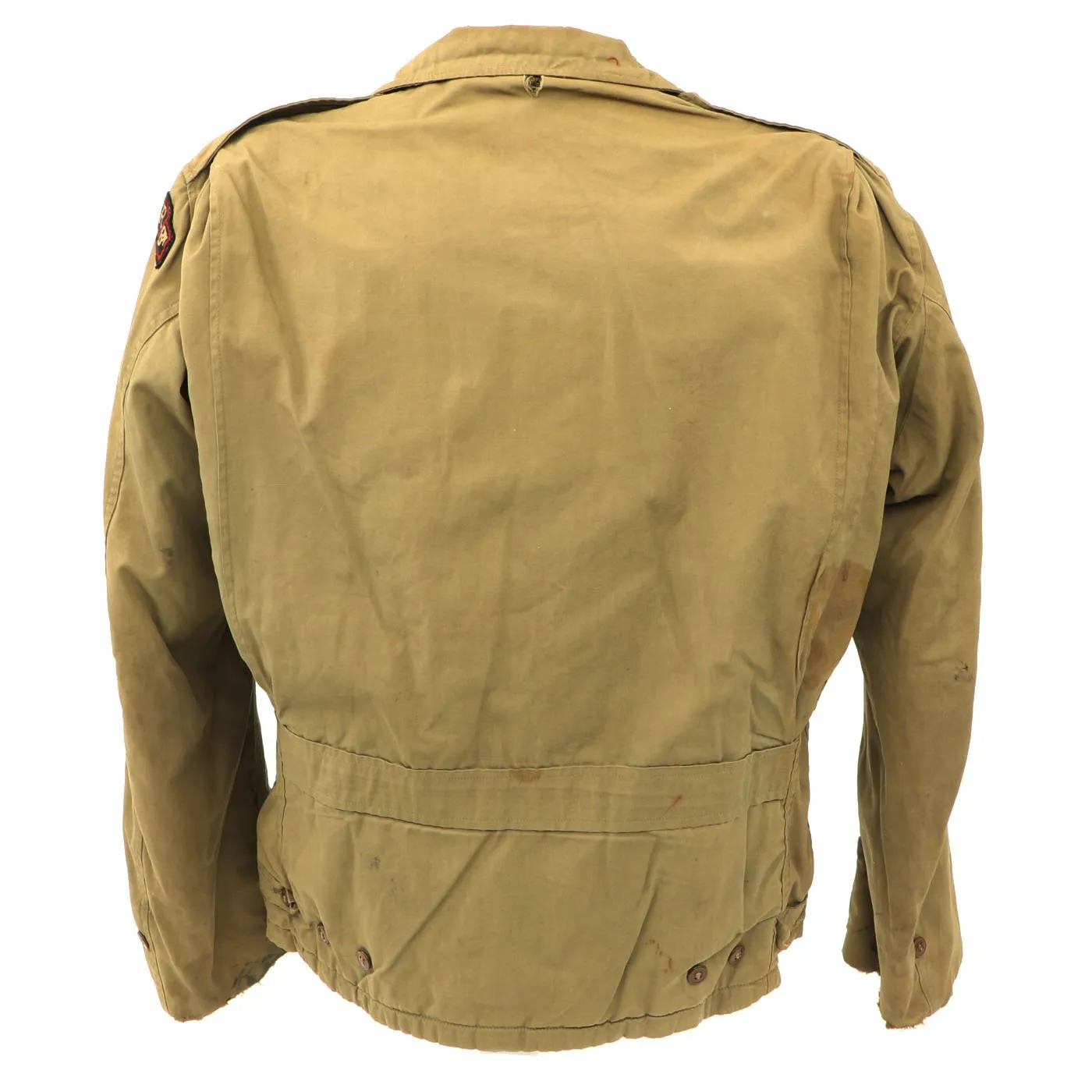 Original U.S. WWII 4th Ranger Battalion M1938 Field Jacket with Scroll and Invasion Flag Patch