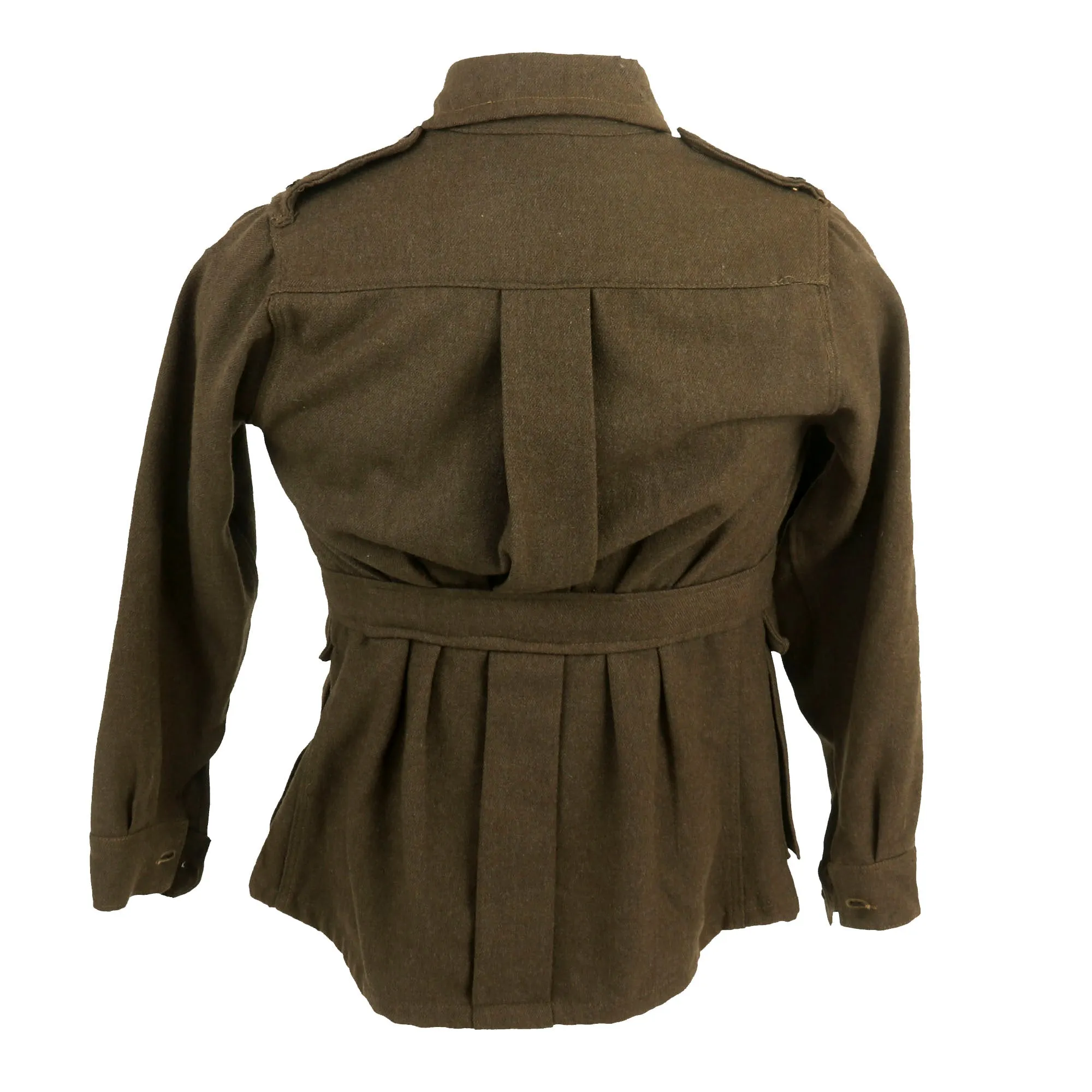 Original WWII Second Australian Imperial Force P-1917 Tunic Dated 1942 with 1945 Dated Wool Greatcoat Both With Insignia - 2 Items