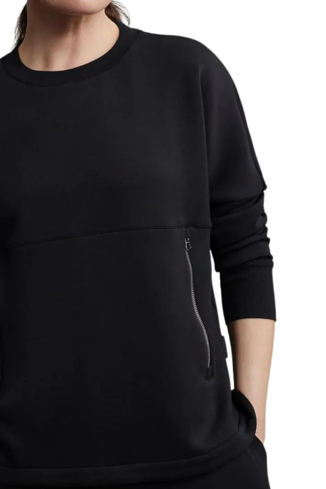 Paige Longline Sweat, Black