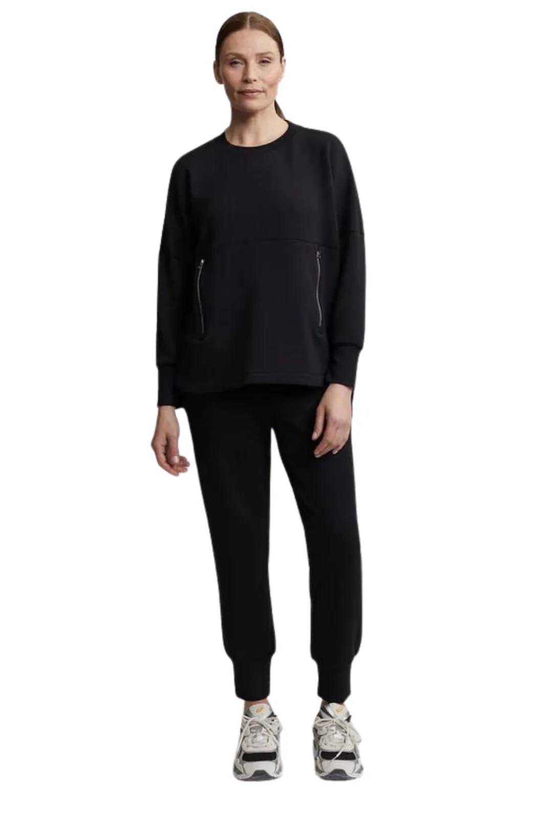 Paige Longline Sweat, Black