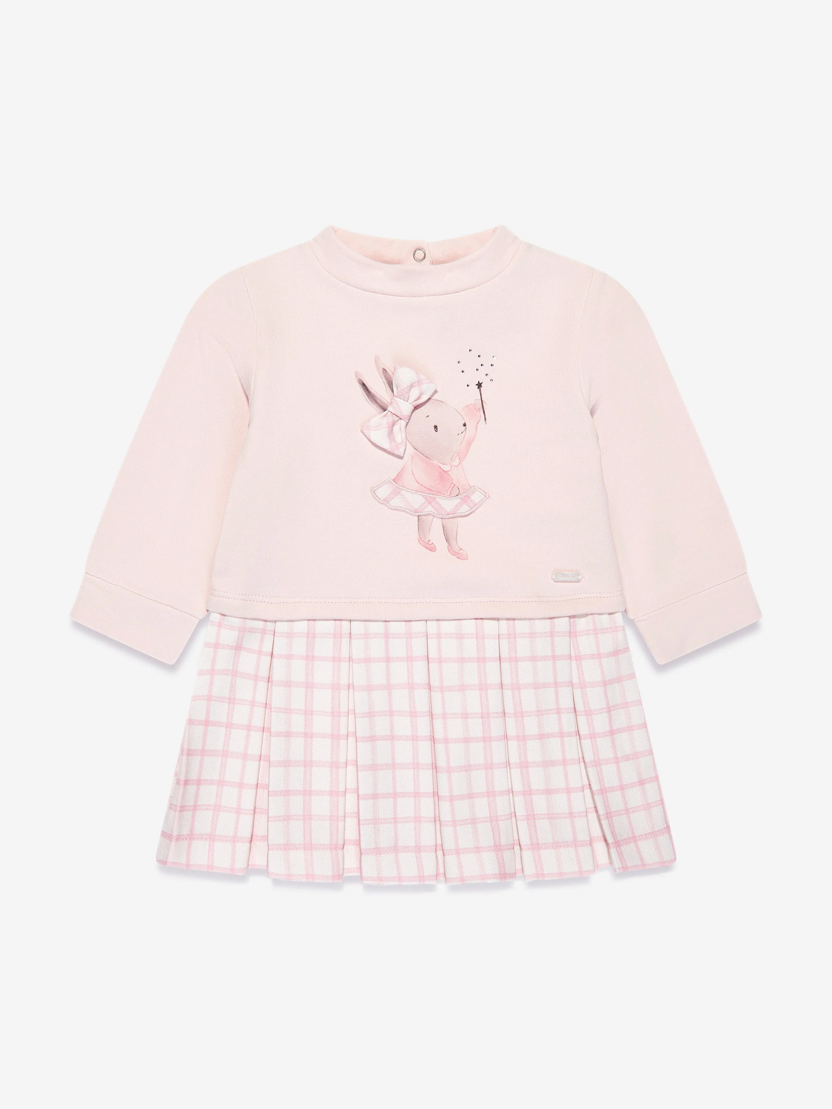 Patachou Baby Girls Rabbit Sweater Dress in Pink