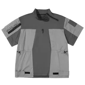 Patchwork Techwear Shirt