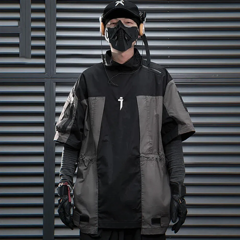 Patchwork Techwear Shirt