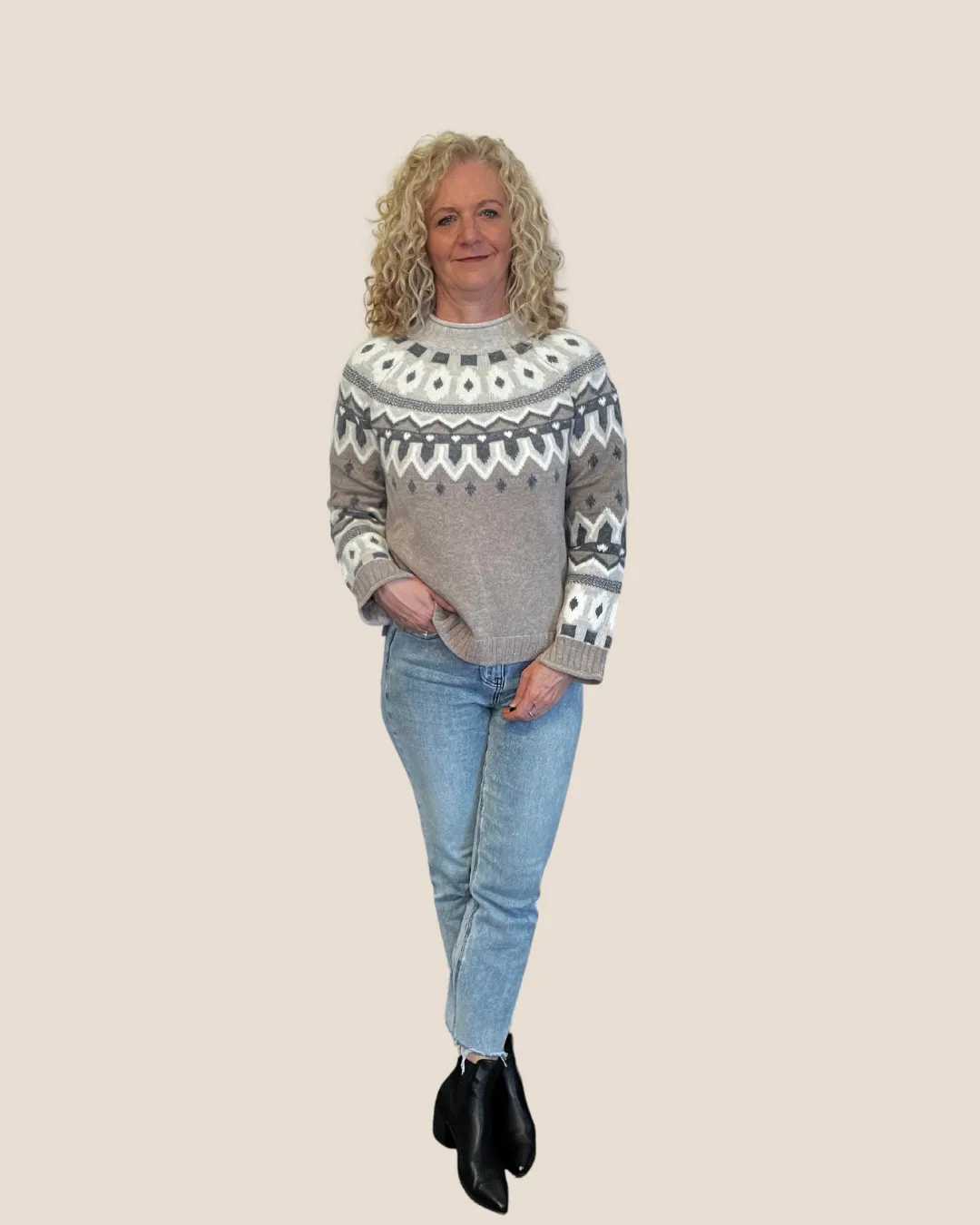 Perisher Merino & Angora Fair isle Luxury Timeless Knit