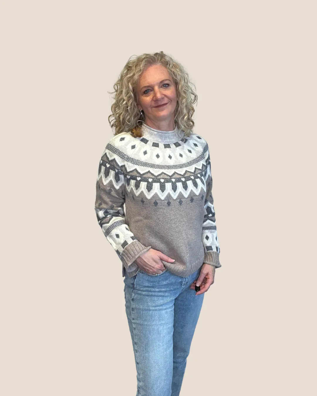 Perisher Merino & Angora Fair isle Luxury Timeless Knit