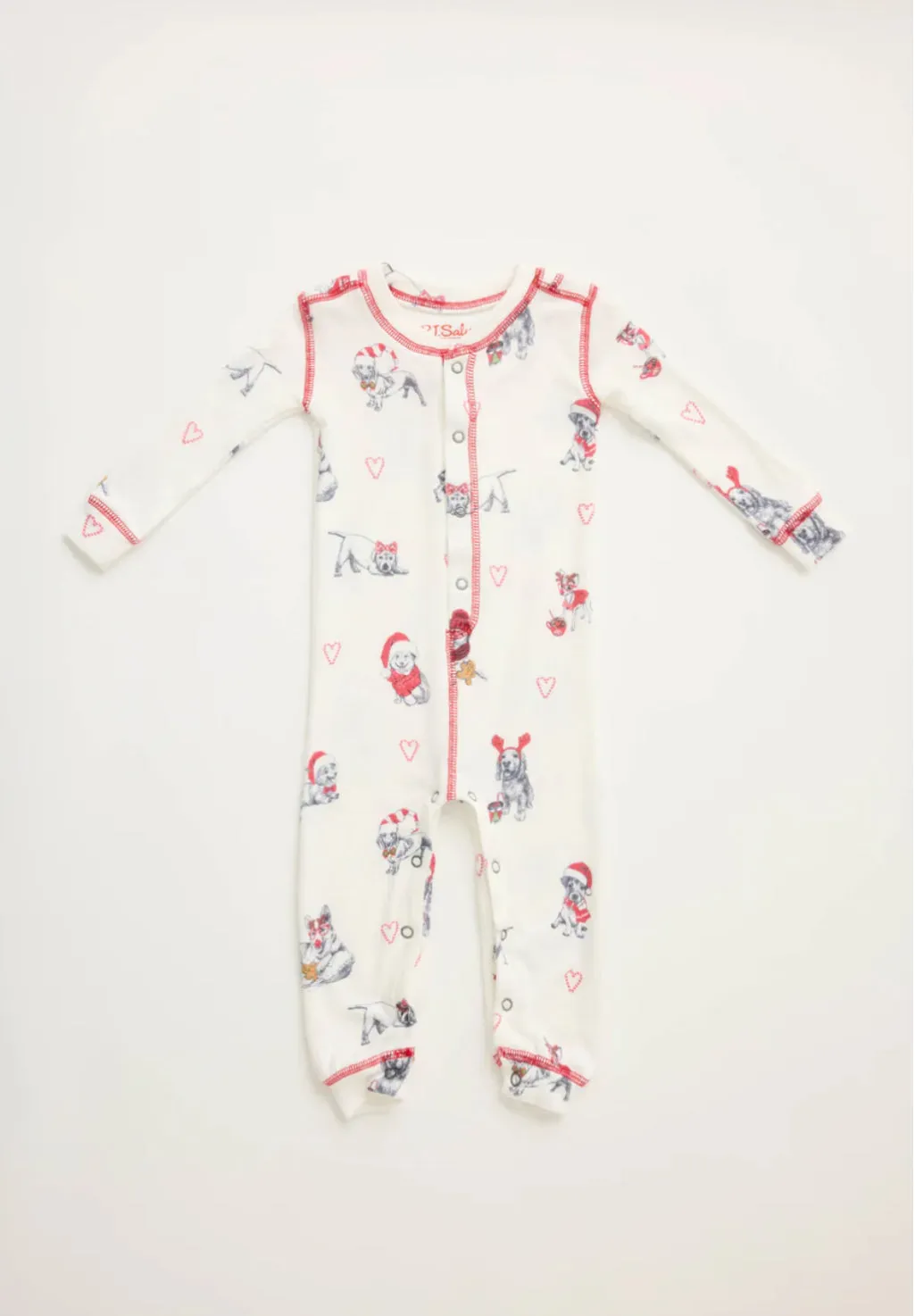 PJ Salvage Candy Cane Lane Infant Pj Romper