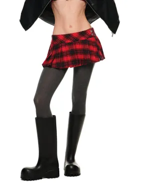 Plaid Pleated Mini Skirt