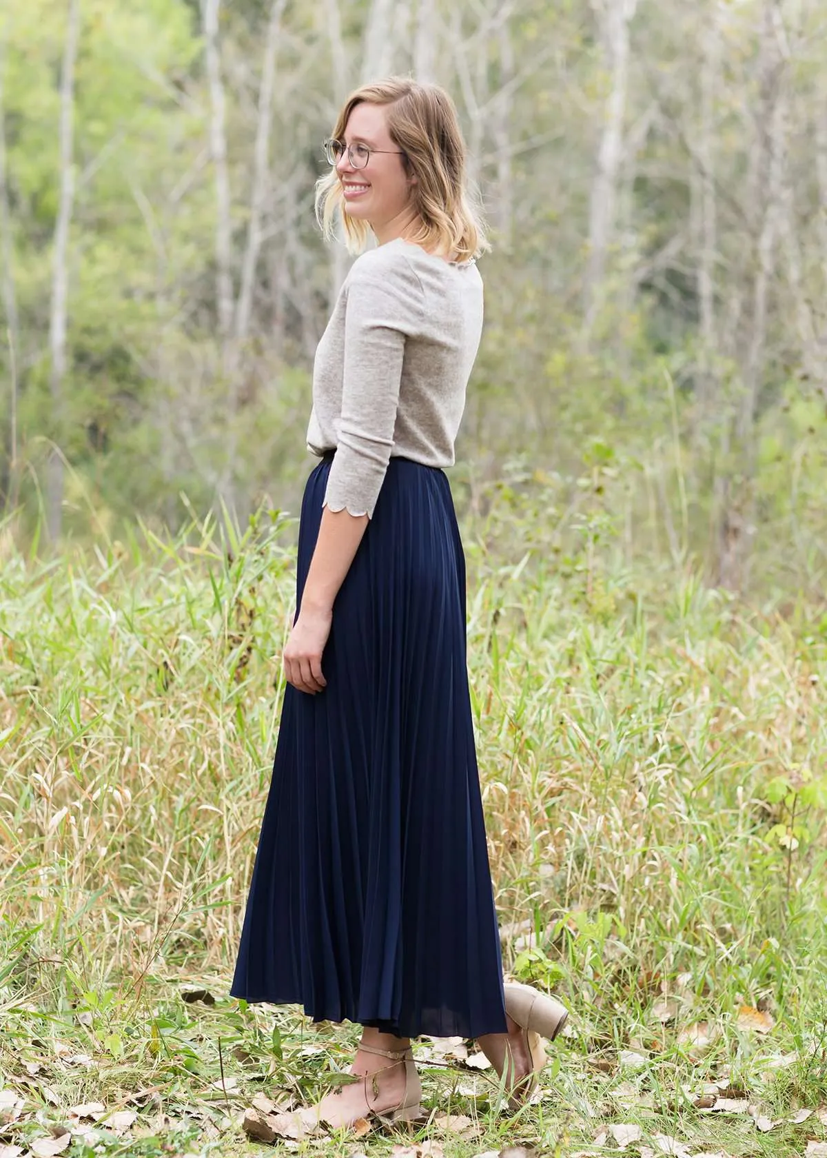 Pleated Poise Maxi Skirt