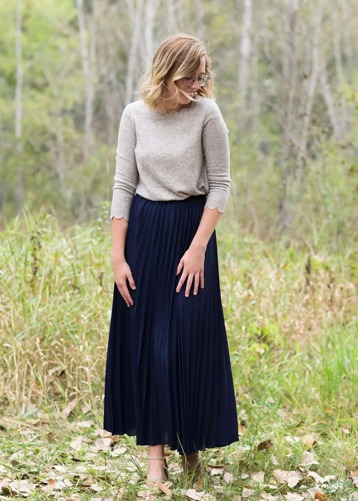 Pleated Poise Maxi Skirt